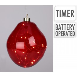 ΜΠΑΛΑ ΜΕ LED 15CM ΚΟΚΚΙΝΗ ARZ100520