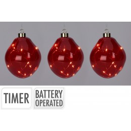 ΣΤΟΛΙΔΙΑ ΜΠΑΛΕΣ ΜΕ LED ΚΟΚΚΙΝΟ ΣΕΤ 3ΤΜΧ ARZ100620