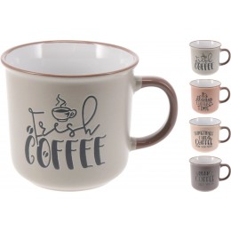 ΚΟΥΠΑ ΠΗΛΙΝΗ COFFEE ΣΕ 4 ΣΧΕΔΙΑ 430ML DN1801620