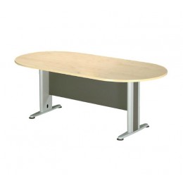 Executive Τραπέζι Συνεδριάσεων Oval 240x120x75cm/Dark Grey-Beech ΕΟ131,1