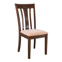 MOLTEN Καρέκλα Καρυδί, 48x55x100cm Ύφασμα Μπεζ Ε7093,1