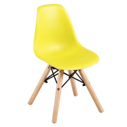 ART Wood Kid Καρέκλα 32x34x57cm Ξύλο / PP Κίτρινο ΕΜ123,ΚY 
