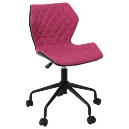DAVID καρέκλα γραφείου PU Μαύρο/Υφασμα Ροδί ΕΟ207,2