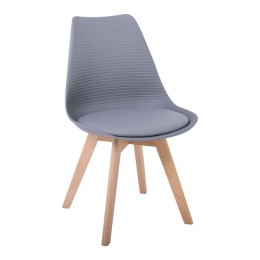 Martin Stripe Καρέκλα 49x56x82cm Ξύλο/PP Γκρι ΕΜ136,44S