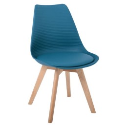 Martin Stripe Καρέκλα 49x56x82cm Ξύλο/PP Petrol ΕΜ136,03S