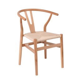 LIMA Καρέκλα Στοιβαζόμενη, 56x52x76cm Ξύλο Απόχρωση Φυσικό, Κάθισμα Paper Rope Φυσικό Ε7517,1