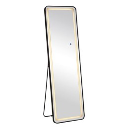 LED-7 Καθρέπτης Τοίχου-Δαπέδου Φωτιζόμενος, Αλουμίνιο Μαύρο, Αφής με 3 επιλογές φωτισμού