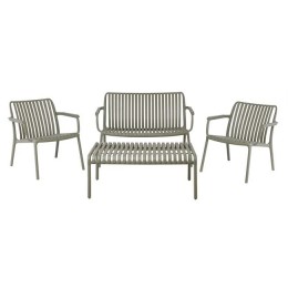 MODO Set Σαλόνι Κήπου PP-UV Olive Green: Καναπές + 2 Πολυθρόνες + Τραπεζάκι