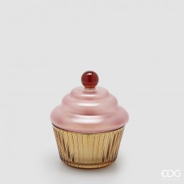 Κερι Σε Γυαλινο Βαζακι Cupcake Φ12Χυ14.5Εκ