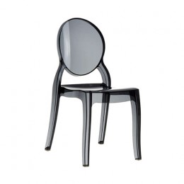 Elizabeth μαύρη διάφανη καρέκλα PC 47x50x90cm 32.0018