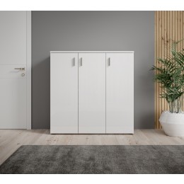 Lincoln 2 ΝΤΟΥΛΑΠΙ παπουτσοθήκη 120x35xH120cm ΜΕΛΑΜΙΝΗ/ΛΕΥΚΟ 33-202-13-5