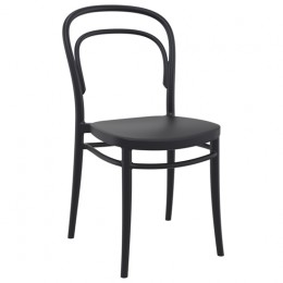 Marie μαύρη καρέκλα PP 45x52x85cm 20.0048