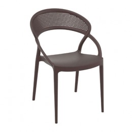 Sunset καφέ καρέκλα PP 54x56x82cm 20.0195