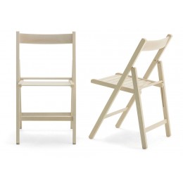 Tre Καρέκλα 42.5X47.5X79cm Ξύλινη Σπαστή Λευκό 01L.SST.ΒΙΑ.ΤΕ