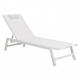 ΞΑΠΛΩΣΤΡΑ ΑΛΟΥΜΙΝΙΟΥ RABIA HM5982.01 ΛΕΥΚΗ & ΛΕΥΚΟ TEXTILENE 191,5x55,5x89,5Υεκ.