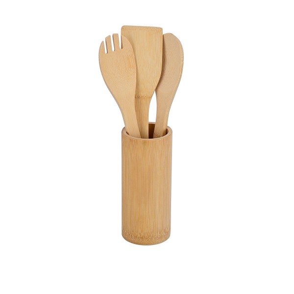 COOKING TOOLS BAMBOO ESSENTIALS WITH CASE 4 PCS. 02-18191