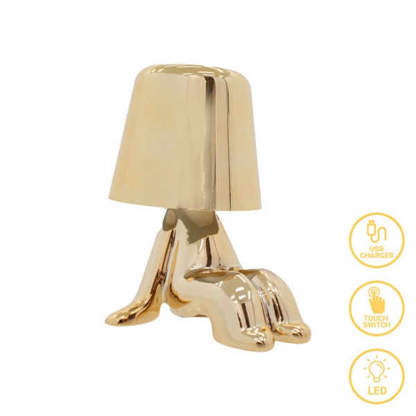 Table lamp Radiance pakoworld LED golden D15x17cm