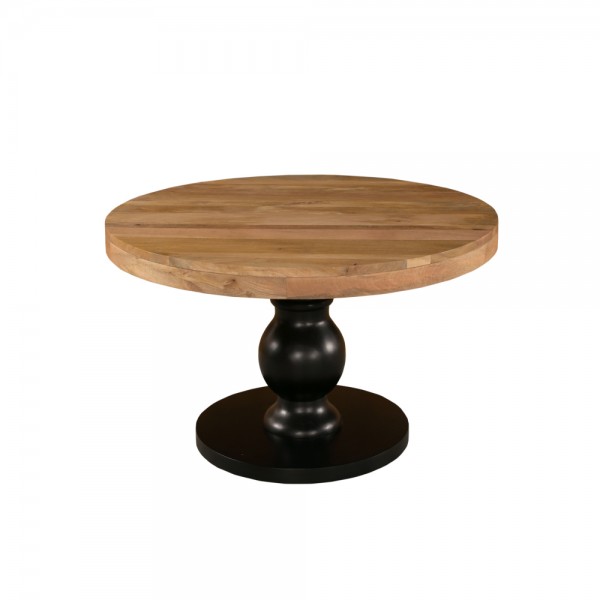 FUOCO2 TABLE SOLID WOOD MANGO NATURAL BLACK IN