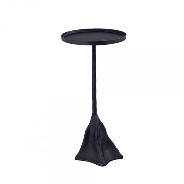 GOOSE LEG SIDE TABLE ALUMINIUM BLACK ROUGH D34xH68cm IN