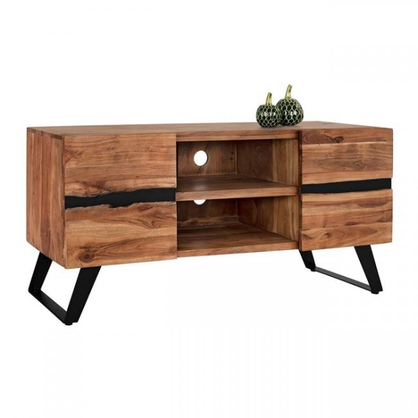 TV Furniture HM8174 Alicia Solid acacia wood Natural 130x43.5x66.5