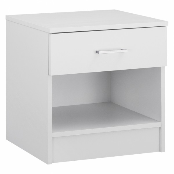 NIGHT STAND WITH 1 DRAWER IN WHITE HM2345.05 45x35,5x47 cm.