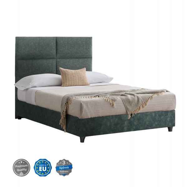 Bed Milo HM646.27, green fabric, 120x200cm