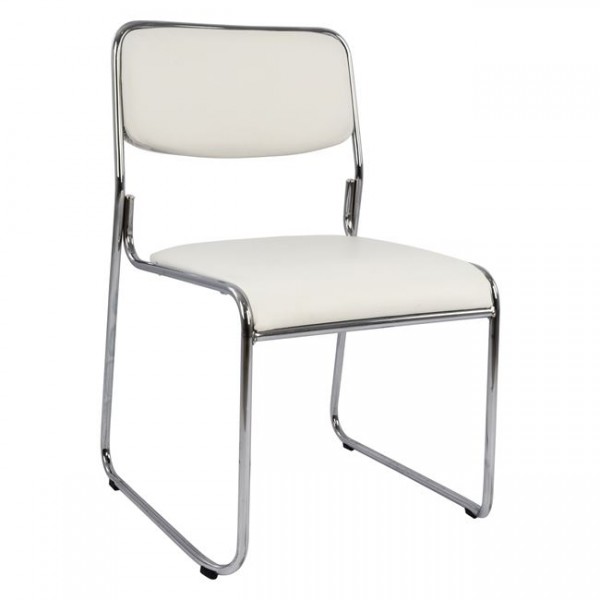 Conference office chair HM1019.02 White color 48,5x51,5x77 cm
