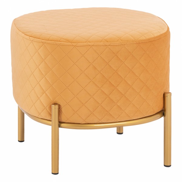 Stool Sinta HM8638.09 Gold velvet with gold base 42x42x38cm