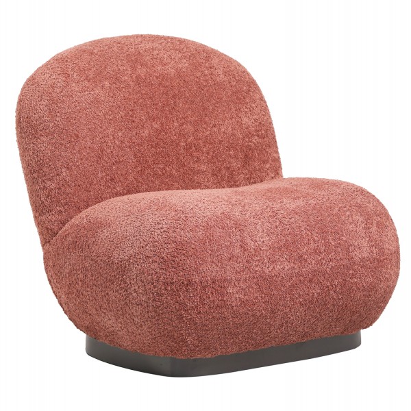 ARMCHAIR BEANY HM9591.02 PINK BOUCLE FABRIC 85x82x77Hcm.