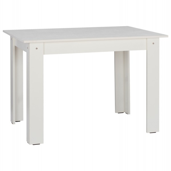 HM2429.03 kitchen table KELVIN, white, melamine, 140x80x77