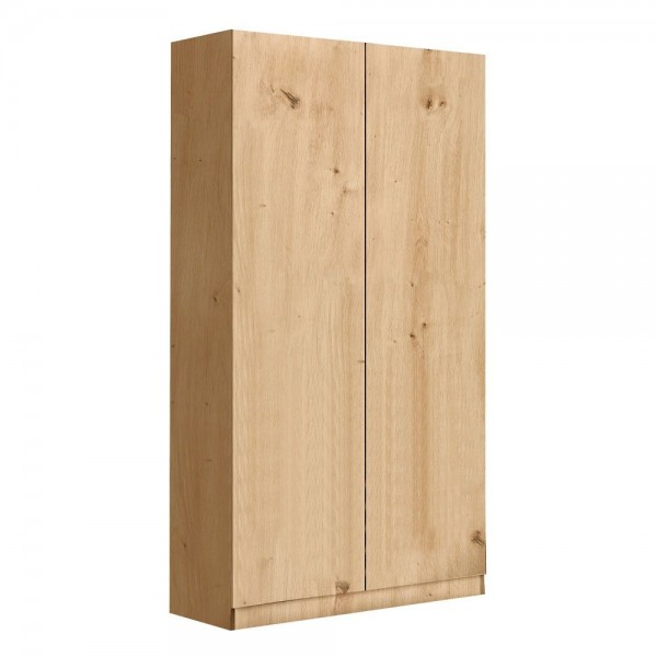 HERMES WARDROBE 2DOORS MELAMINE ARTISAN OAK 100x52xH200cm E1 EU