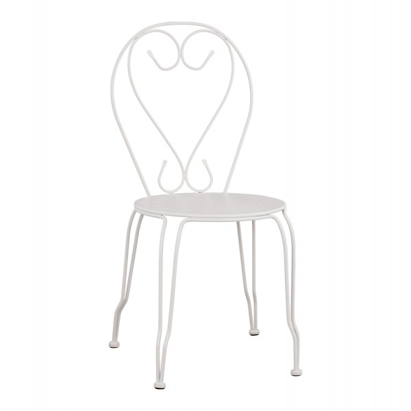 Metallic chair Amore White 42x48x90 cm HM5007.12