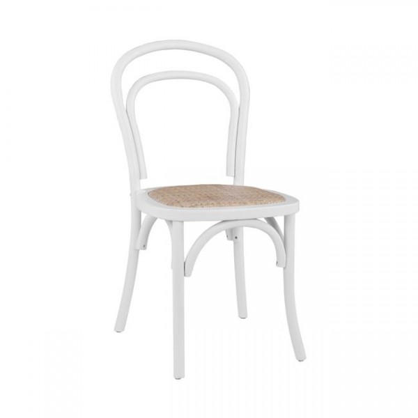 Wooden chair Vienna Type Aliyah Stackable from beech wood in white matte HM8644.03 45x54x89
