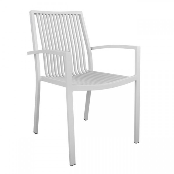 Aluminum armchair White HM5130.01 54,2x59x83,5 cm