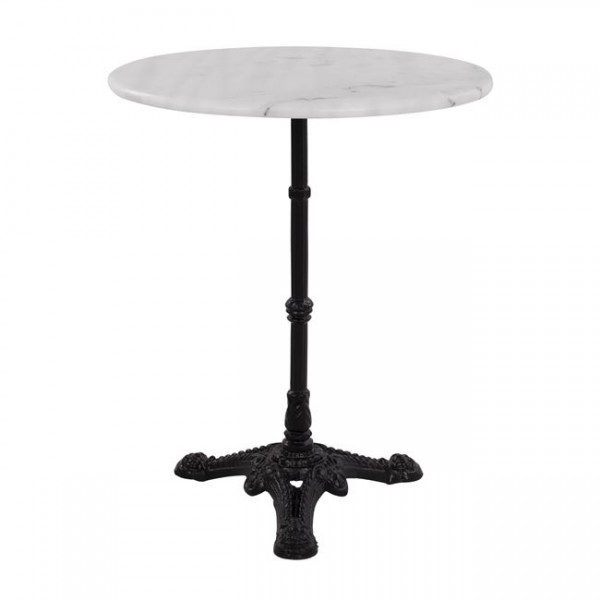 Table with base from cast iron HM5608 with marble Round 60cm