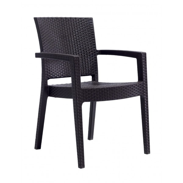 Defense Armchair 58x62xH88 (46) cm Durable Resin Reinforced with Fiber Glass Anthracite 160-20637