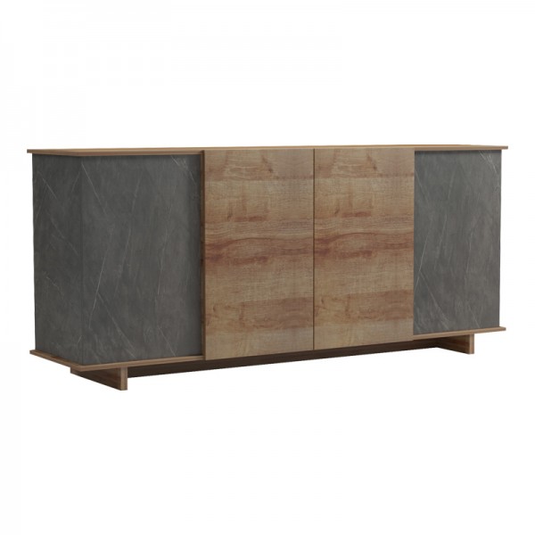 Zafore pakoworld sideboard in oak-brown antique 180x45x80cm