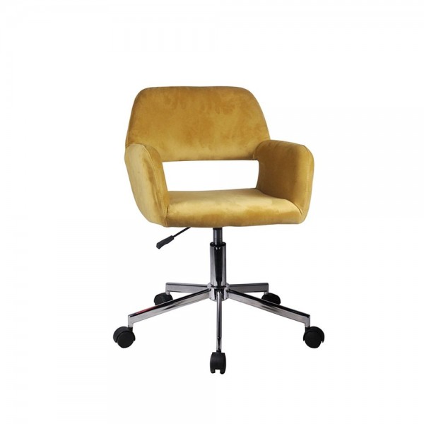 Idols office chair W56.5xD54.5, H76/88cm yellow 25-0464