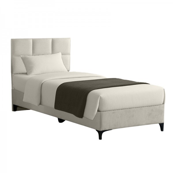 Melei pakoworld fabric bed in cream shade 90x200cm
