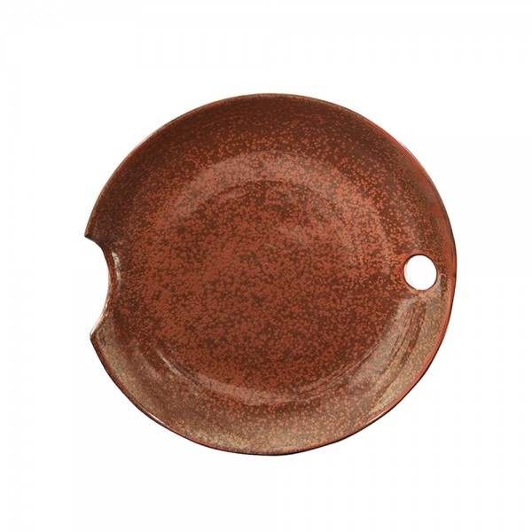Rond ceramic platter terracotta D38xH5cm