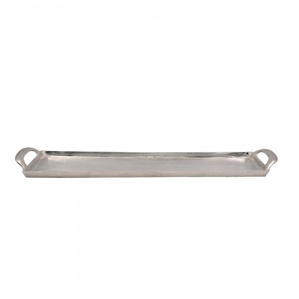 Adoro tray aluminium silver 61x16xH4cm