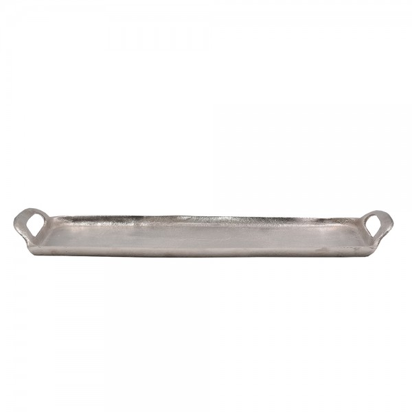 Adoro tray aluminium silver 53x15xH4cm
