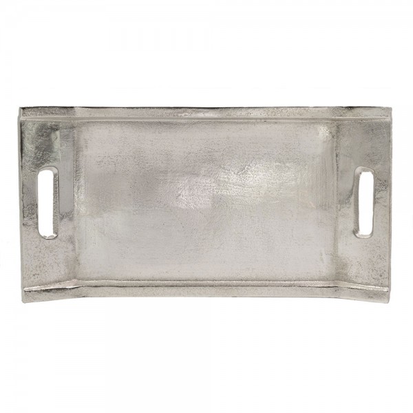Offro tray aluminium silver 37x19,5xH3,5cm