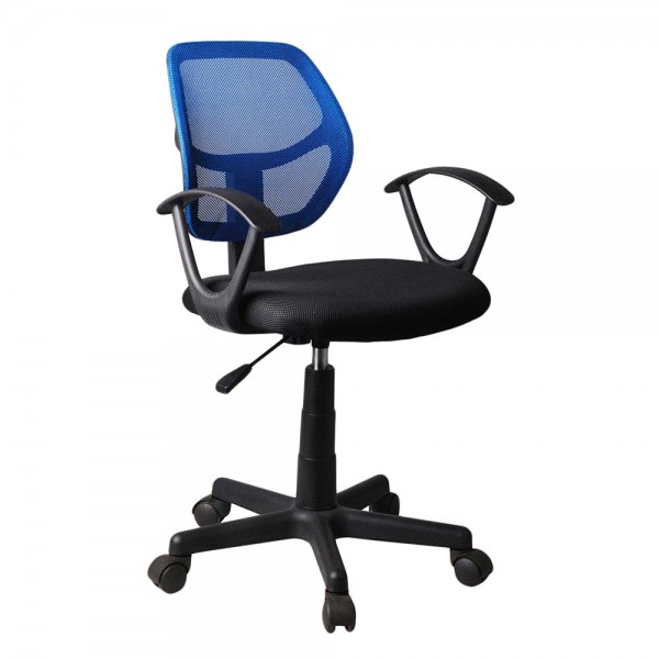Stripes office chair 55x53xH.80/92cm blue-black 25-0374