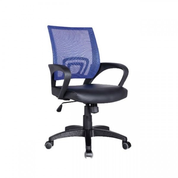 BF2101 (with relax) Office Armchair Blue Mesh/Black Pu