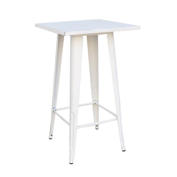 RELIX Bar Table 60x60 Steel Antique White