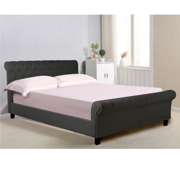 HARMONY Bed 160x200cm Dark Grey Fabric (Anthracite)