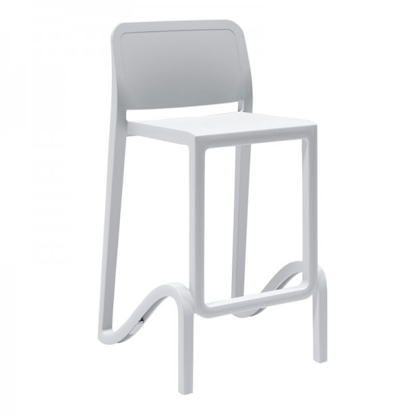 GIANO PP-UV Bar Stool Stackable White (seat height 65cm)