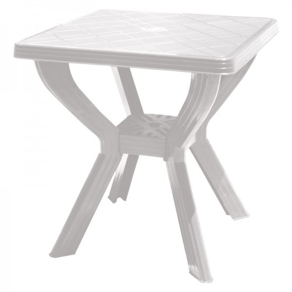 SKIATHOS Table 70x70cm White PP