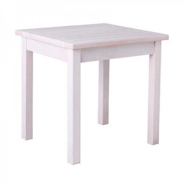LUGANO Table 45x40 Impregnation White, Beech